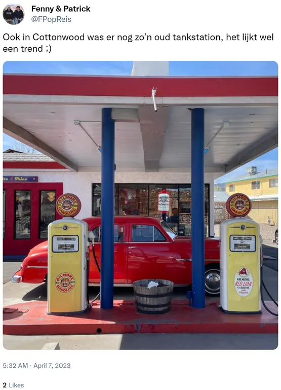 Ook in Cottonwood was er nog zo’n oud tankstation, het lijkt wel een trend ;) https://t.co/S9JUbdJK6z 
