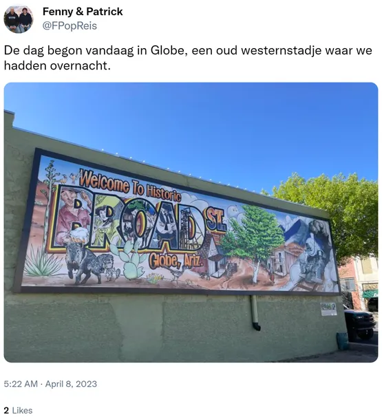 De dag begon vandaag in Globe, een oud westernstadje waar we hadden overnacht. https://t.co/71H3gi2ZHM
