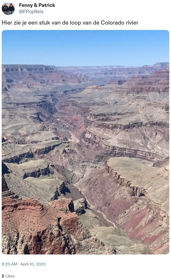 Hier zie je een stuk van de loop van de Colorado rivier https://t.co/m0r8or73Mn 